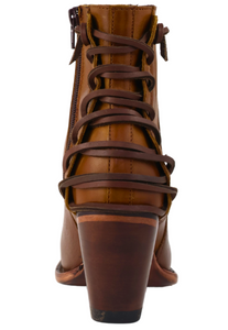 Silverton Walker All Leather Snip Toe Short Boots (Brown)