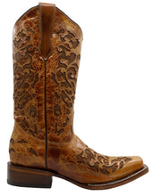 Load image into Gallery viewer, Silverton Grace All Leather Square Toe Boots (Cognac)
