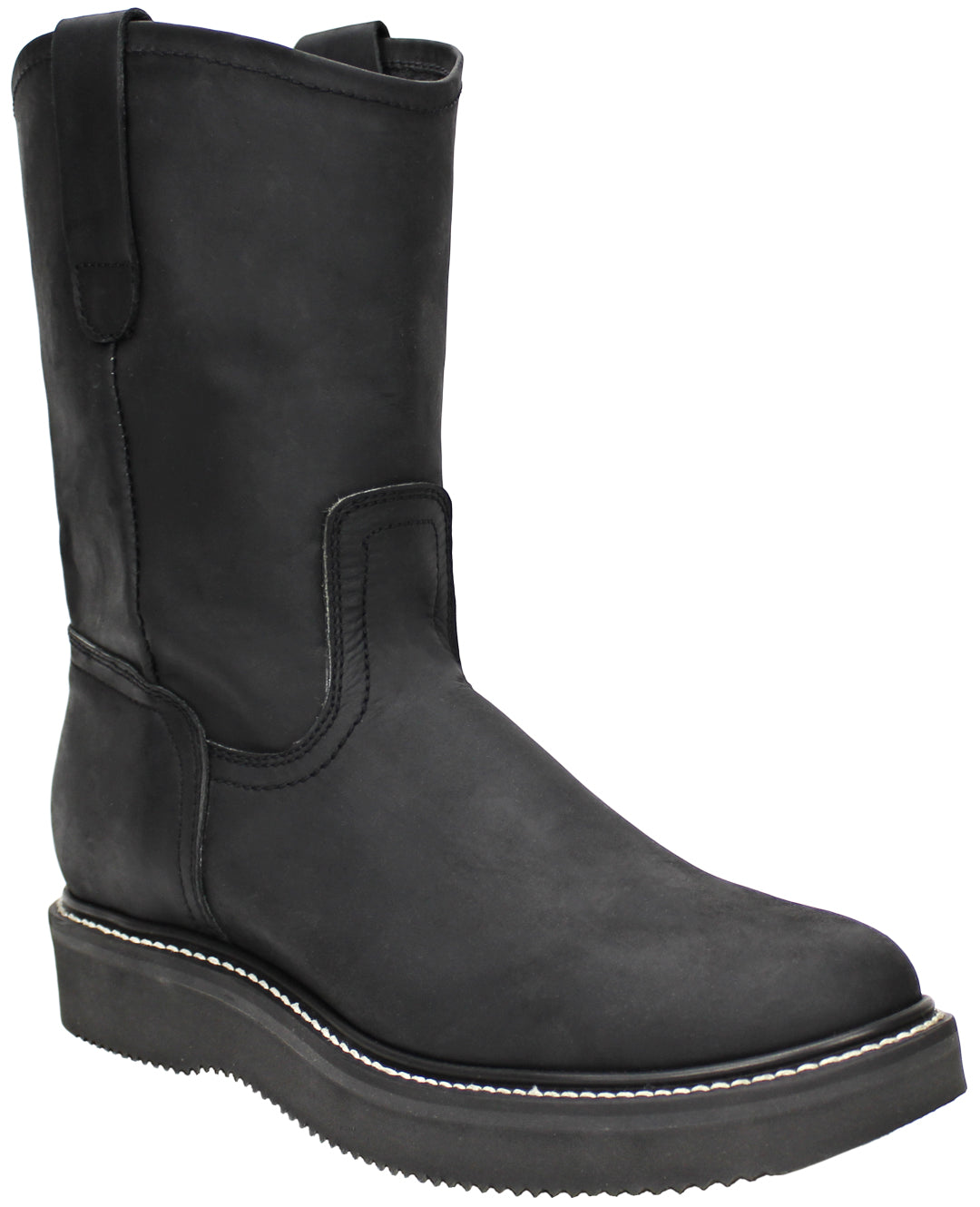 Silverton Greenfield All Leather Round Toe Work Boots (Black  display picture 3