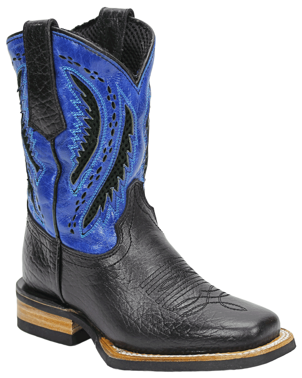 Silverton Kids Alamo All Leather Square Toe Boots (Black)