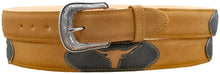 Cargar imagen en el visor de la galería, Silverton Longhorn All Leather Belt (Honey)
