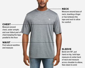 Ariat Men's Shade Short Sleeve Graphic T-Shirt (Blue) 10019779