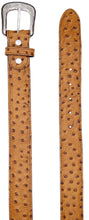 Load image into Gallery viewer, Silverton Ostrich Print All Leather Western Belt (Honey)
