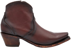 Silverton Patty All Leather Snip Toe Short Boots (Chocolate)