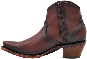 Silverton Patty All Leather Snip Toe Short Boots (Chocolate)