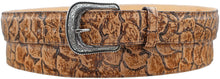 Load image into Gallery viewer, Silverton Pirarucu LG Fish Print All Leather Western Belt (Tan)
