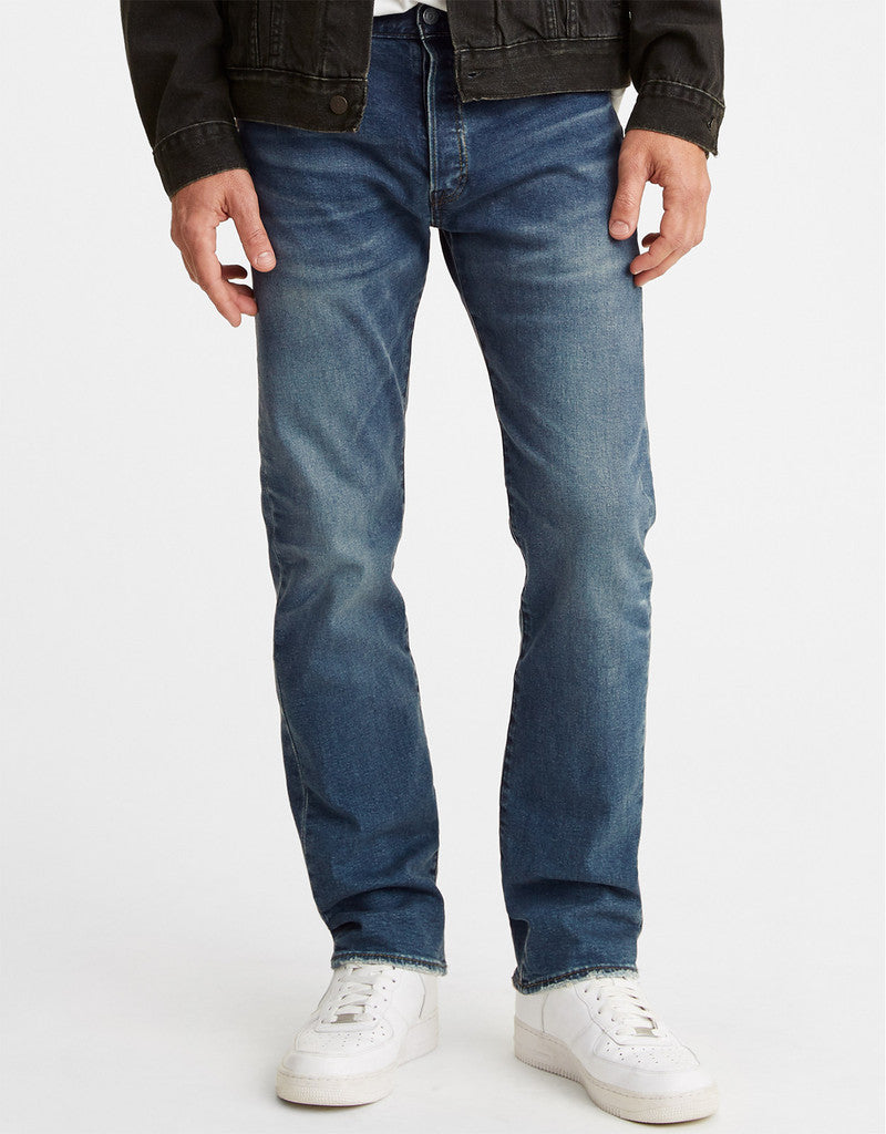 Levi's Men's 501 Original Stretch Mid Rise Regular Fit Straight Leg Jeans - Unicycle