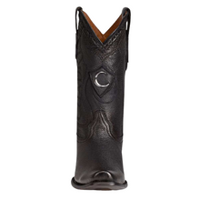 Load image into Gallery viewer, CUADRA Men&#39;s Black Deer Laser &amp; Embroidery Square Toe Boots – CU682
