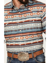 Cargar imagen en el visor de la galería, ROPER Men&#39;s West Made Southwestern Striped Print Long Sleeve Snap Western Shirt
