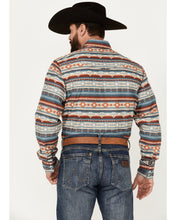 Cargar imagen en el visor de la galería, ROPER Men&#39;s West Made Southwestern Striped Print Long Sleeve Snap Western Shirt
