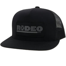 Load image into Gallery viewer, Hooey &quot;Grey Rodeo Logo&quot; Mesh Back Snapback Black Grey Patch Cap Hats - 2154T-BK
