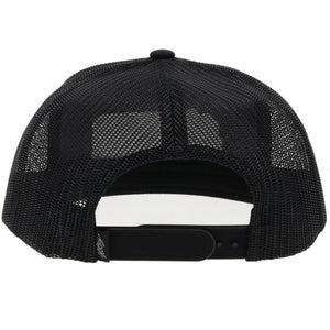 Hooey "Grey Rodeo Logo" Mesh Back Snapback Black Grey Patch Cap Hats - 2154T-BK