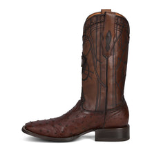 Load image into Gallery viewer, CUADRA Men Brown Ostrich Laser &amp; Embroidery Square Toe CU677
