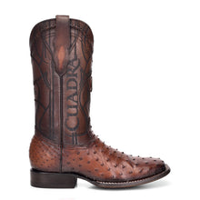 Load image into Gallery viewer, CUADRA Men&#39;s Brown Ostrich Laser &amp; Embroidery Square Toe CU457
