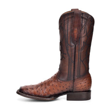 Load image into Gallery viewer, CUADRA Men&#39;s Brown Ostrich Laser &amp; Embroidery Square Toe CU457
