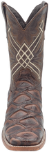 Cargar imagen en el visor de la galería, Silverton Pirarucu LG Print Leather Wide Square Toe Boots (Brown)
