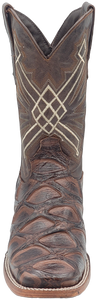 Silverton Pirarucu LG Print Leather Wide Square Toe Boots (Brown)