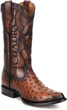 Load image into Gallery viewer, CUADRA Men&#39;s Brandy Ostrich Laser &amp; Embroidery Round Toe– CU303
