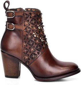 CUADRA Ladies Honey Laser & Crystals Round Toe – CU338