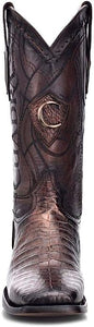 CUADRA Men's Fuscus Copper Caiman Laser & Embroidery Boot - CU456