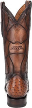 Cargar imagen en el visor de la galería, CUADRA Men&#39;s Brandy Ostrich Laser &amp; Embroidery Round Toe– CU303

