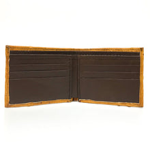 Cargar imagen en el visor de la galería, Admirable Crocodile Print Leather Bi-Fold Wallet (Buttercup)
