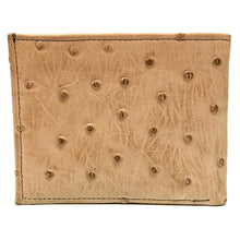 Load image into Gallery viewer, Admirable Ostrich Print Leather Bi-Fold Wallet (Beige)
