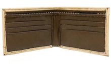 Cargar imagen en el visor de la galería, Admirable Ostrich Print Leather Bi-Fold Wallet (Beige)
