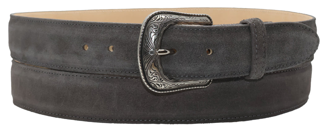 Silverton All Leather Western Belt (Grey)