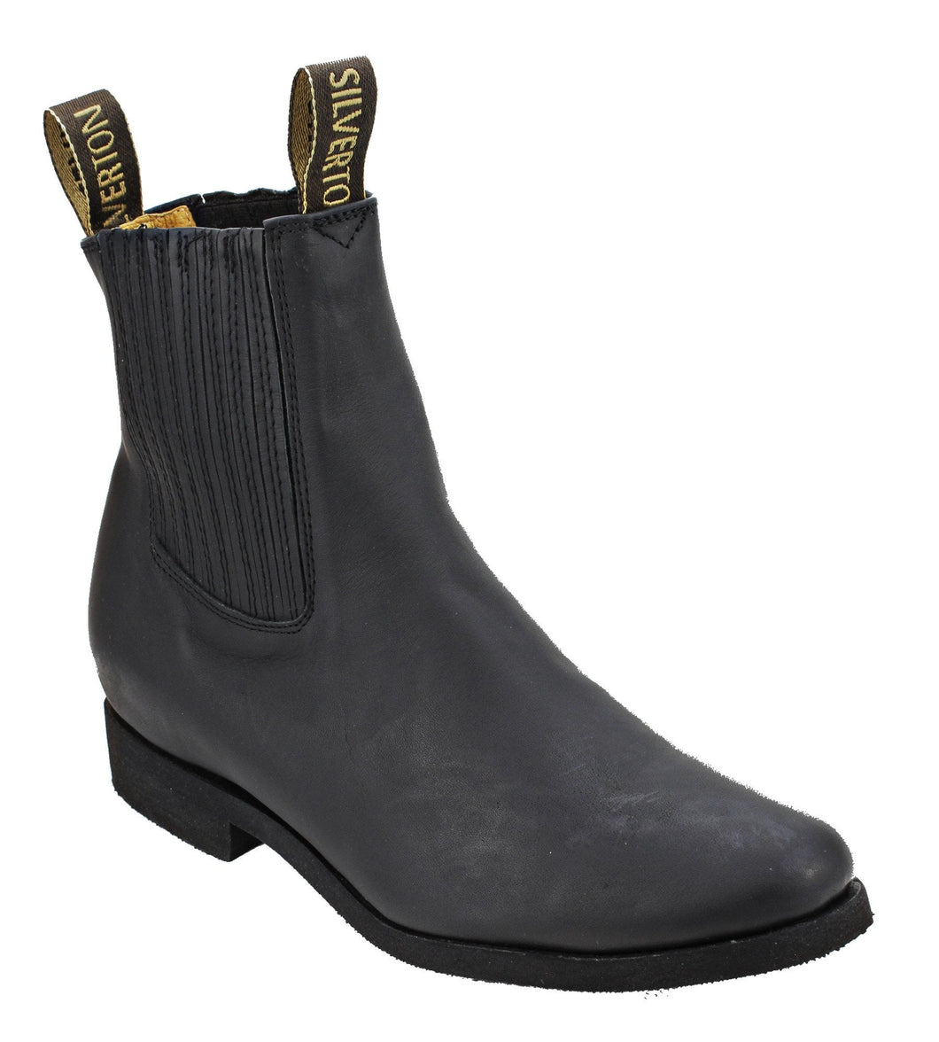 SILVERTON® Short Boots Full Grain (Black/Zig Zag Sole)