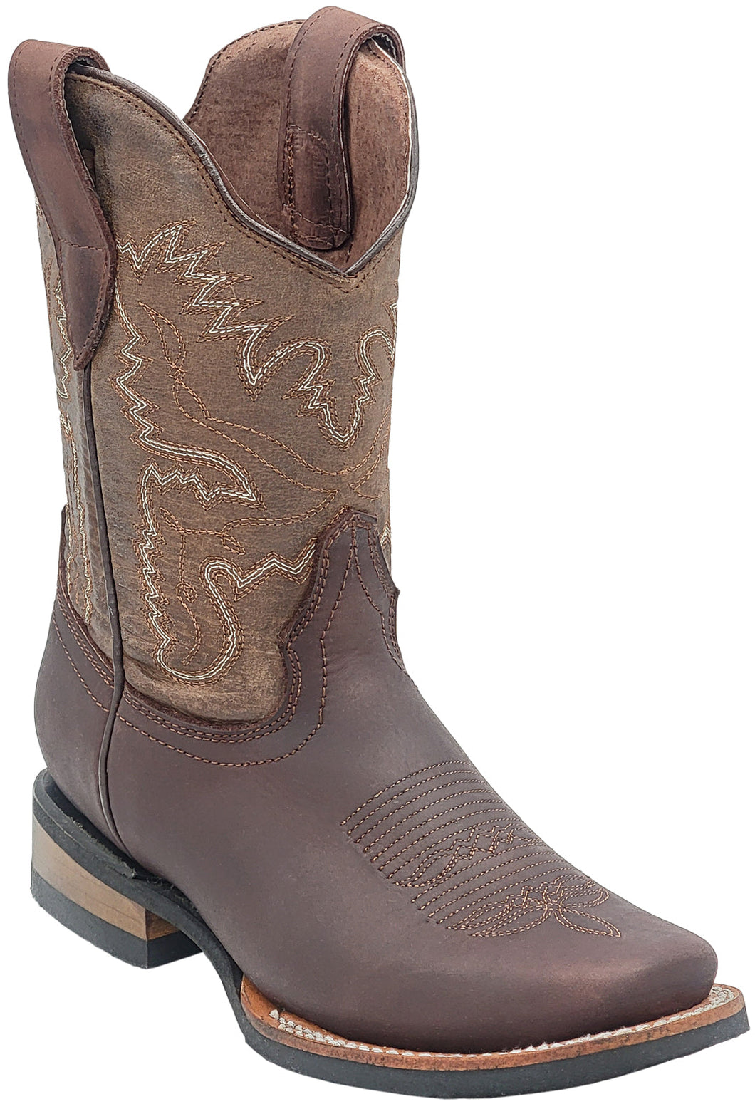 Silverton Fremont All Leather Square Toe Boots (Brown)