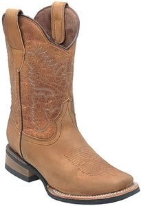Silverton Fremont All Leather Square Toe Boots (Tobacco)