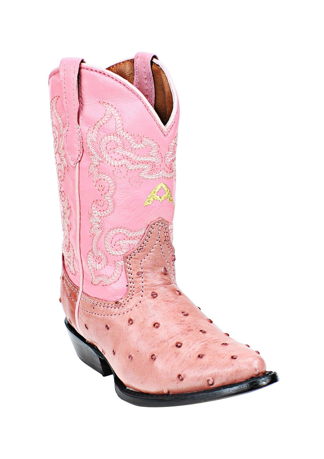 Admirable Ostrich Print (pink) J-Toe Boot