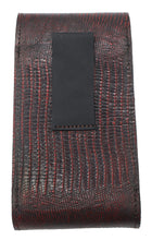 Cargar imagen en el visor de la galería, Silverton All Leather Lizard Print Cell Holster (Cherry)
