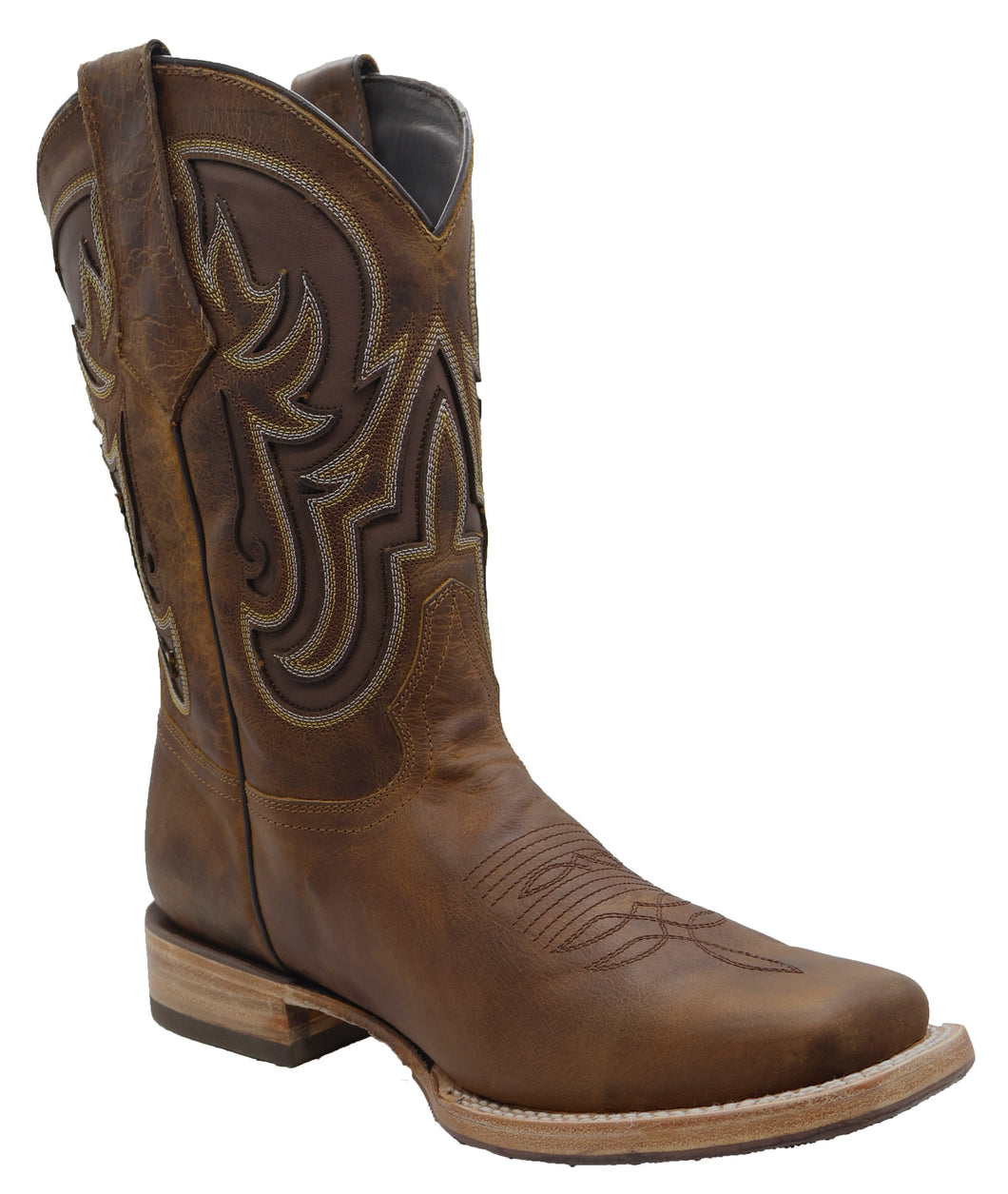Silverton Ranch All Leather Square-Toe Boots (Brown)