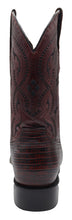 Cargar imagen en el visor de la galería, Silverton Lizard Print Leather Wide Square Toe Boots (Cherry)
