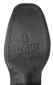 Silverton Sara All Leather Square Toe Cowboy Boots (Black)