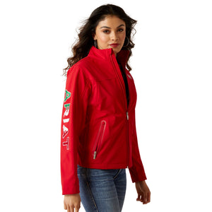 Ariat Womens New Team Mexico Red Softshell Jacket - 10033526