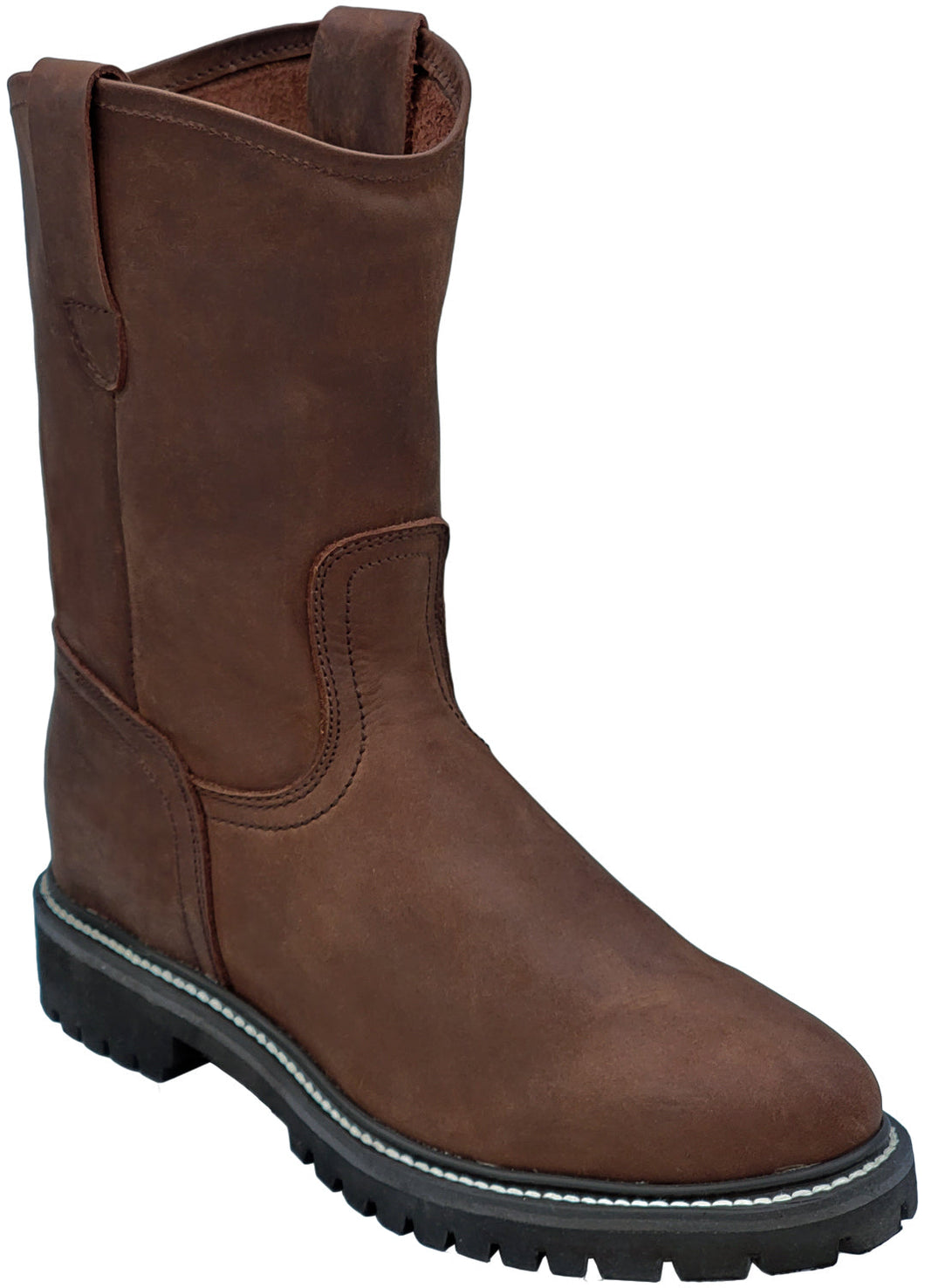 Silverton Sierra All Leather Round Toe Work Boots (Brown)