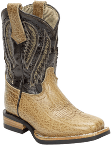 Silverton® Kids Alamo All Leather Square Toe Boots (Tan)