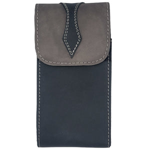 Silverton All Leather Arrowhead Cell Holster (Black/Grey)
