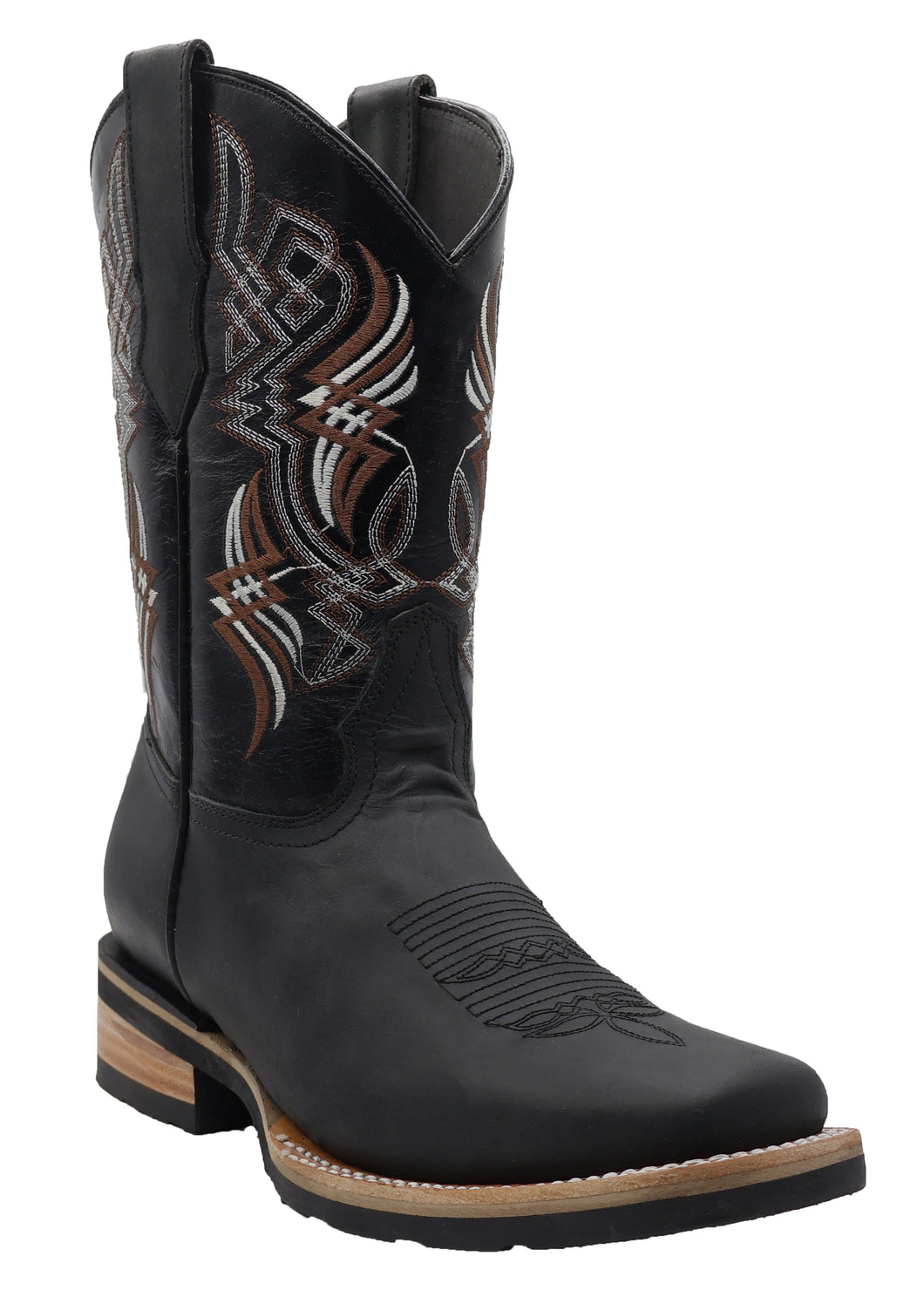 Silverton Cali All Leather Square Toe Boots (Black)