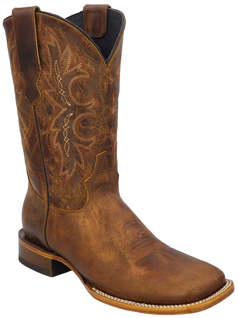 Silverton Charlie All Leather Wide Square Toe Boots (Honey)