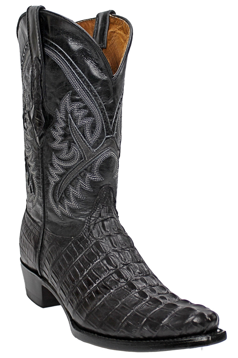 Admirable® Boots Crocodile Print Snip-Toe (Black) – Caballero Western Wear