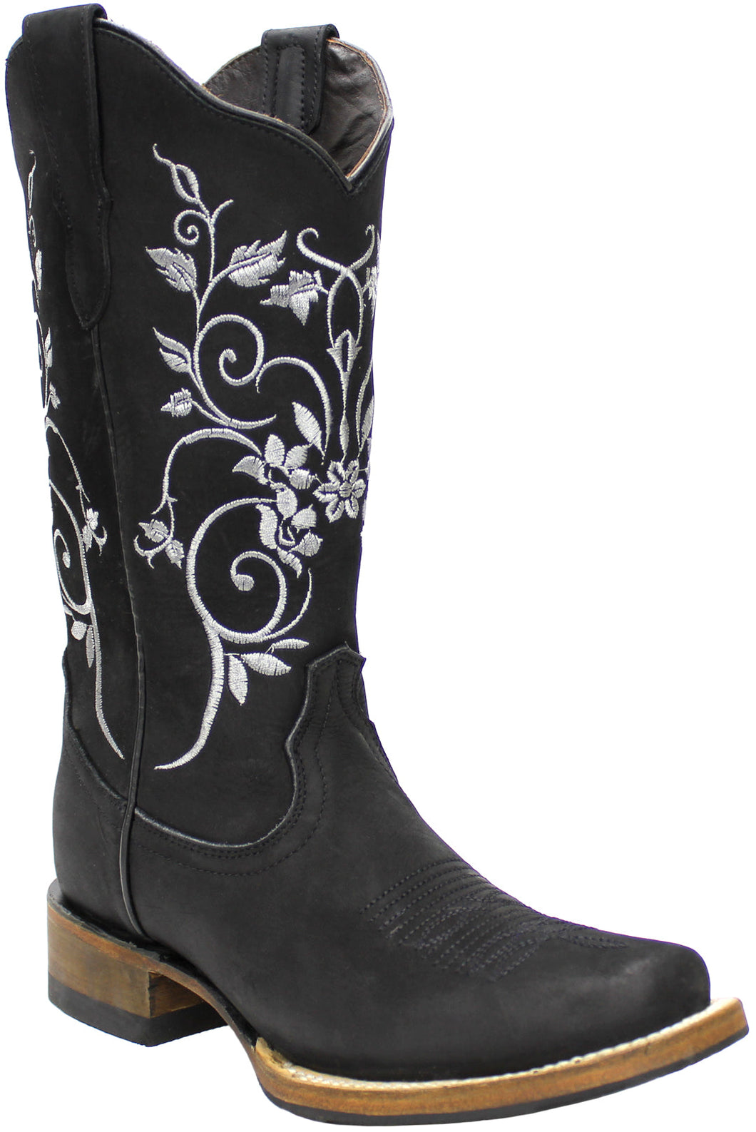 Silverton Jennifer All Leather Square Toe Boots (Black)