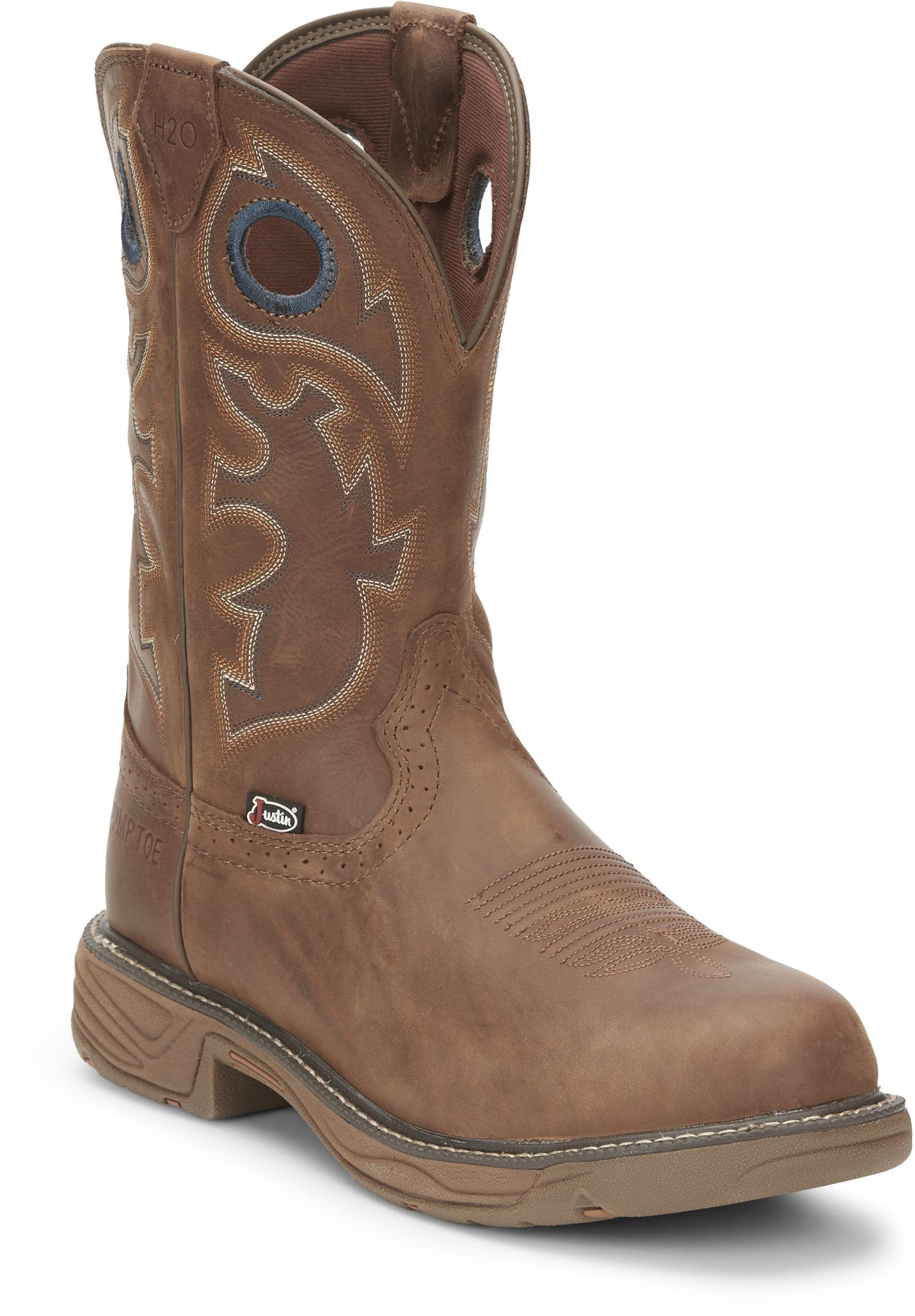 Justin Stampede Rush Round Toe Work Boot SE4334 Caballero