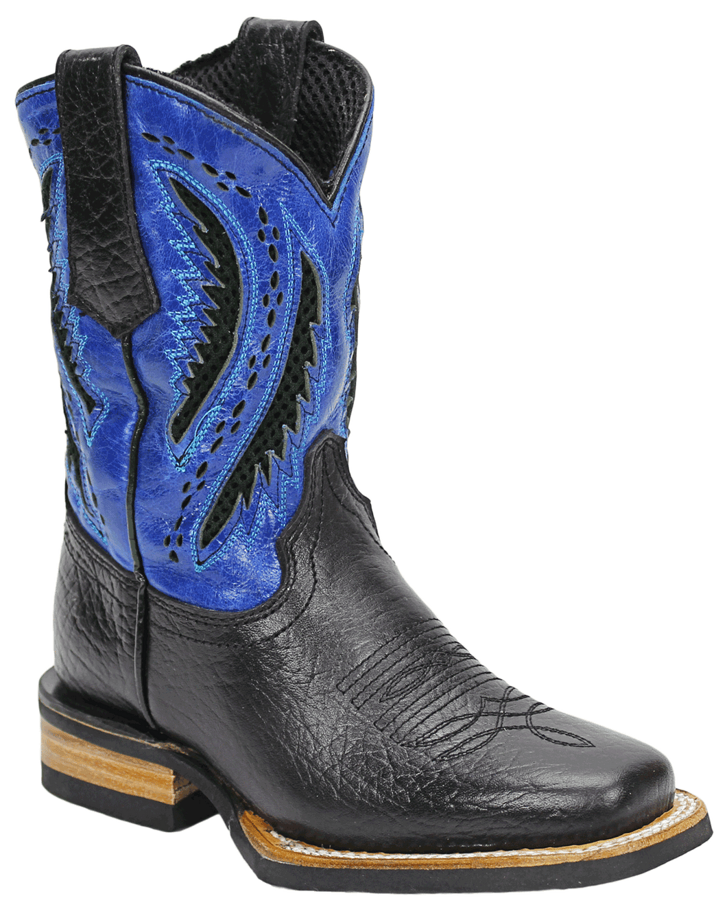 Silverton® Kids Alamo All Leather Square Toe Boots (Black)
