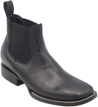 Cargar imagen en el visor de la galería, Silverton Kingston All Leather Wide Square Toe Short Boots (Black)
