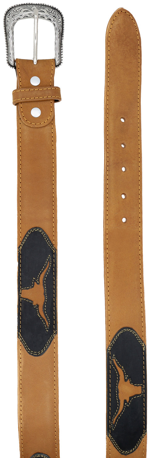 Silverton Longhorn All Leather Belt (Honey)