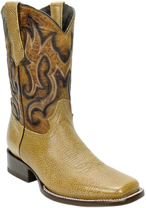 Silverton Montana All Leather Square Toe Boots (Tan)